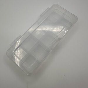 10 Grid Clear Plastic Storage Case with lock closure for beads - Transparent